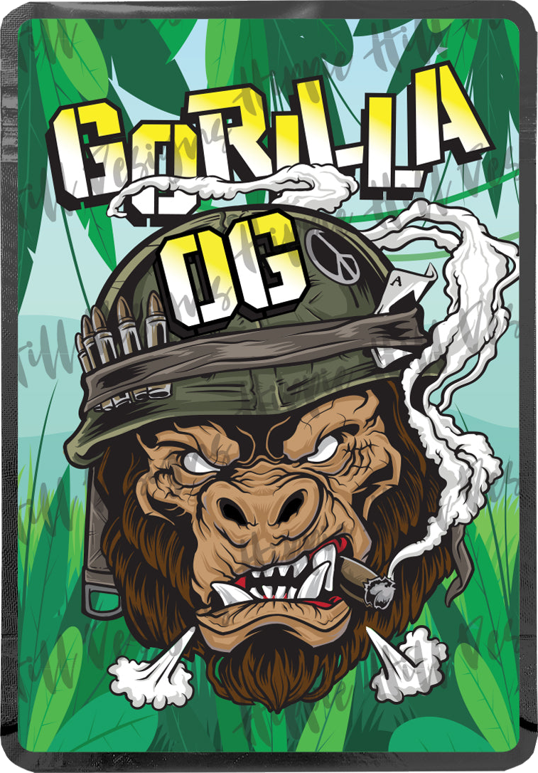 Gorilla OG custom printed mylar bag