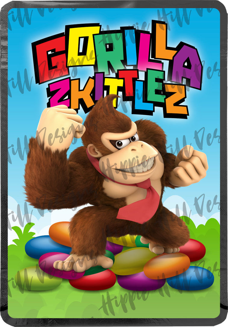 Gorilla Zkittlez custom printed mylar bag