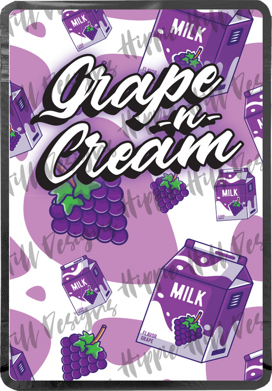 Grape n Cream custom printed mylar bag