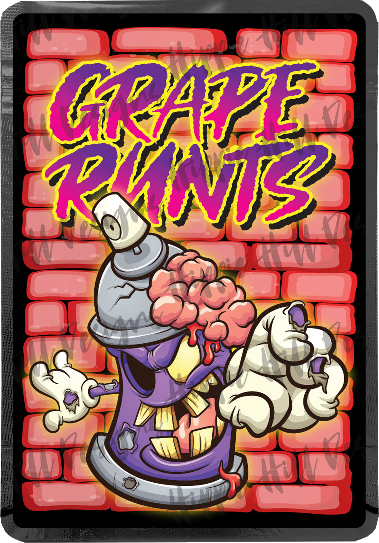 Grape Runts custom printed mylar bag