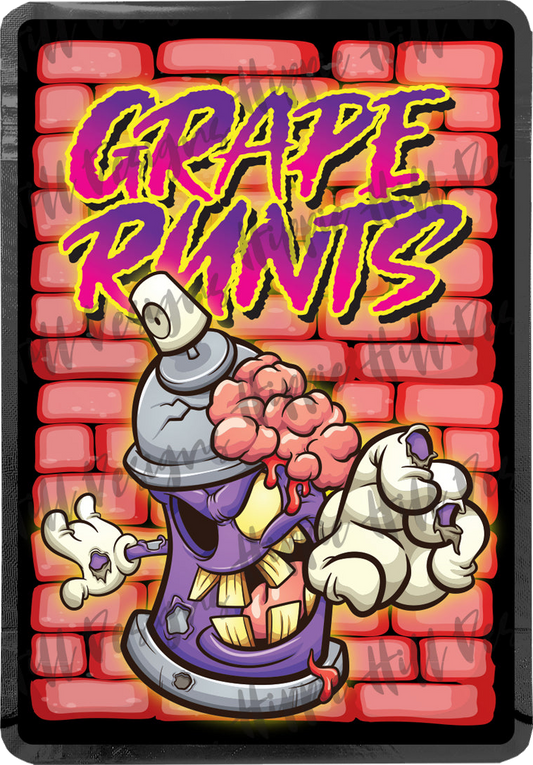 Grape Runts custom printed mylar bag