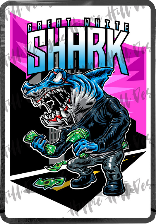 Great White Shark custom printed mylar bag