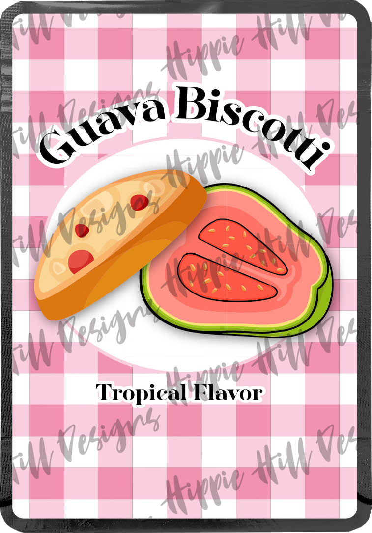 Guava Biscotti custom printed mylar bag