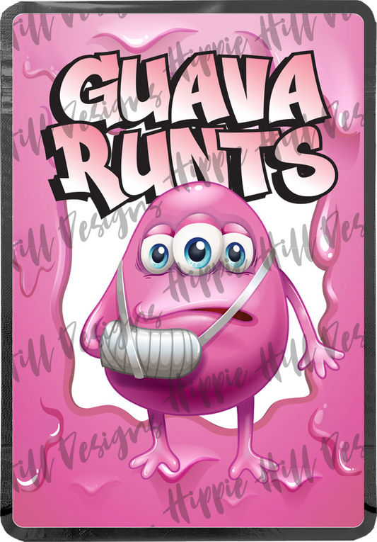 Guava Runts custom printed mylar bag