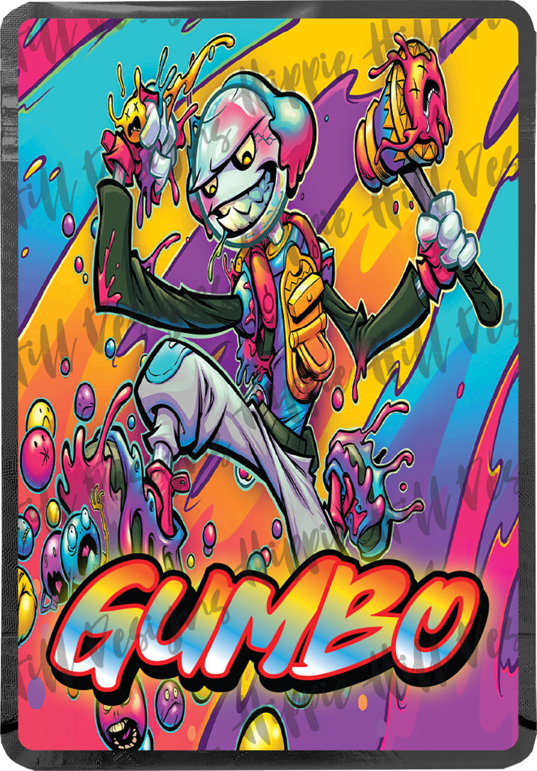Gumbo V2. custom printed mylar bag