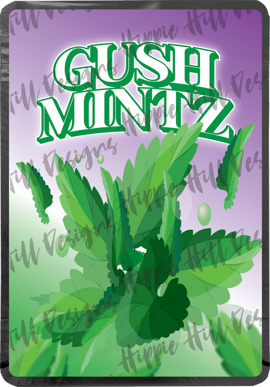 Gush Mintz custom printed mylar bag