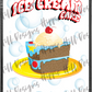 Ice Cream Cake custom printed mylar bag