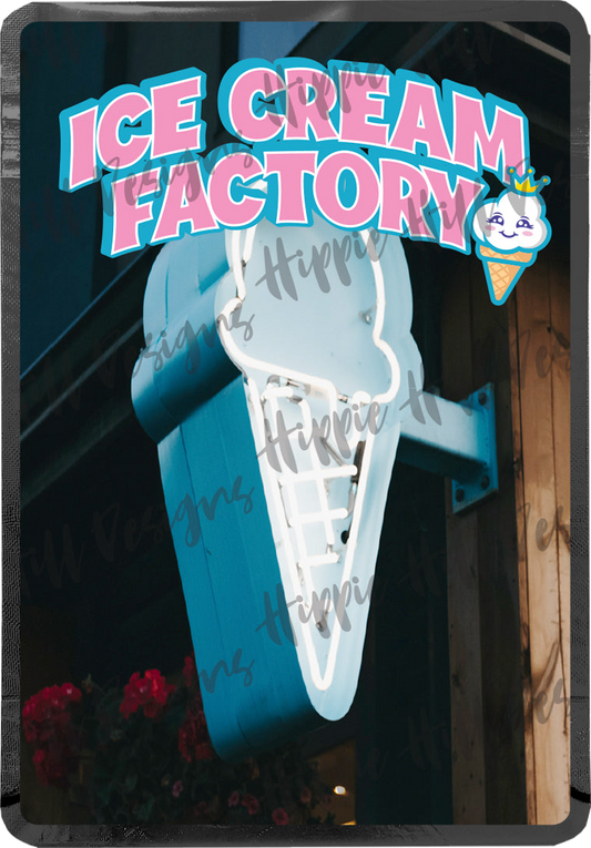 Ice Cream Factory custom printed mylar bag
