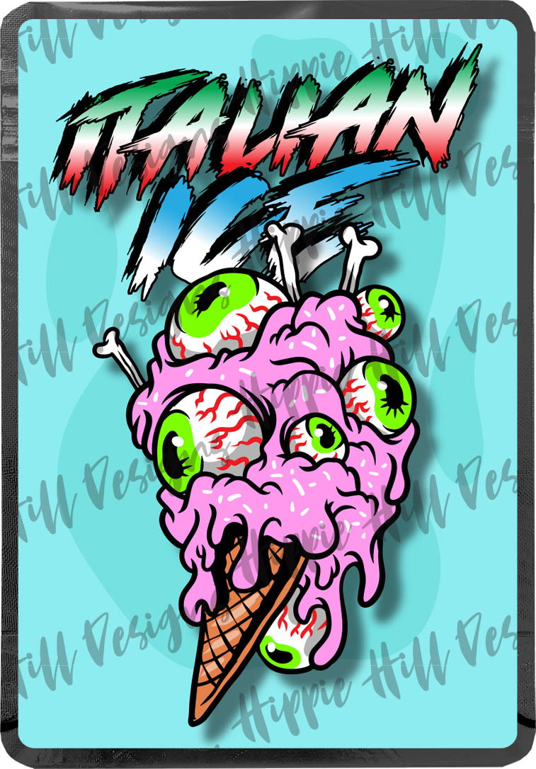 Italian Ice custom printed mylar bag