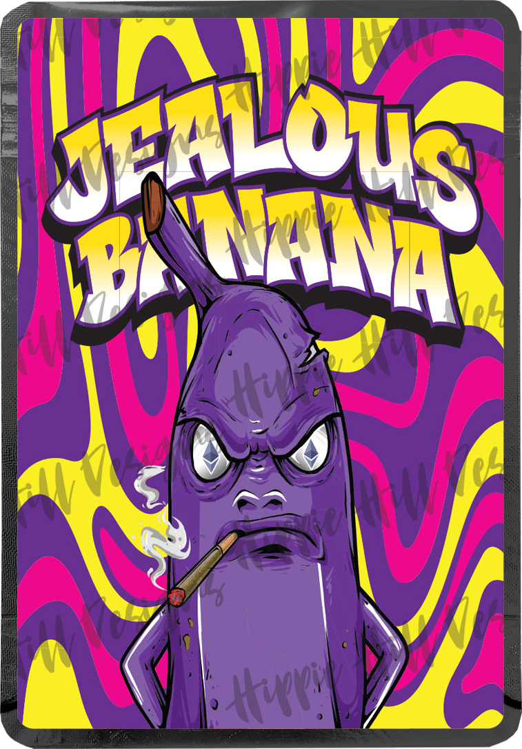Jealous Banana V2 custom printed mylar bag