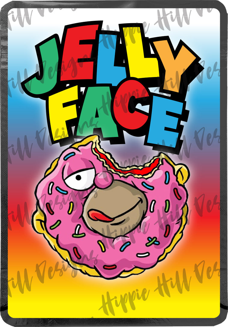 Jelly Face custom printed mylar bag