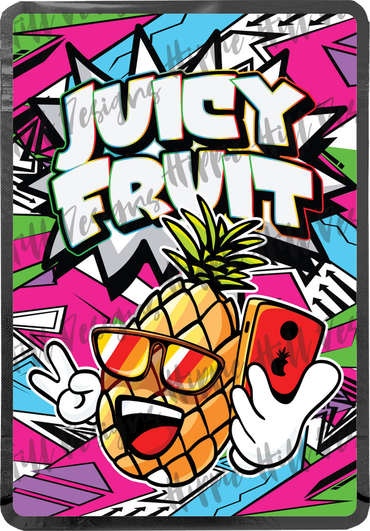 Juicy Fruit custom printed mylar bag
