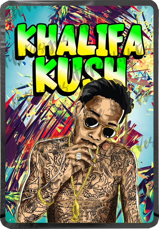 Khalifa Kush custom printed mylar bag