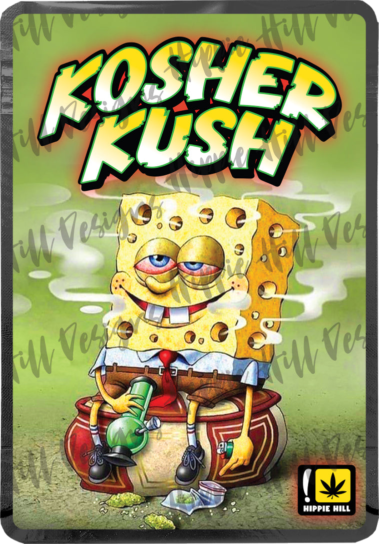 Kosher Kush custom printed mylar bag