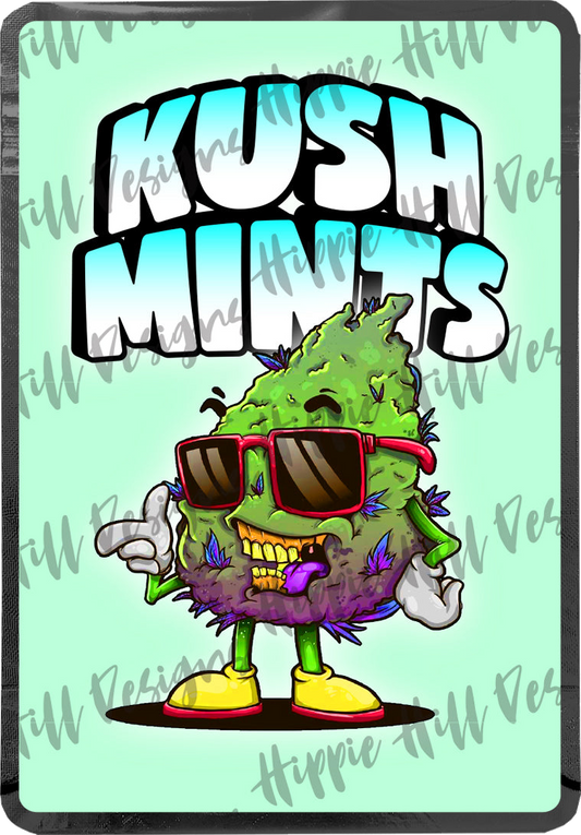 Kush Mints custom printed mylar bag