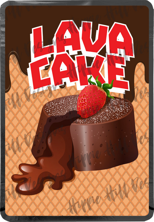 Lava Cake custom printed mylar bag