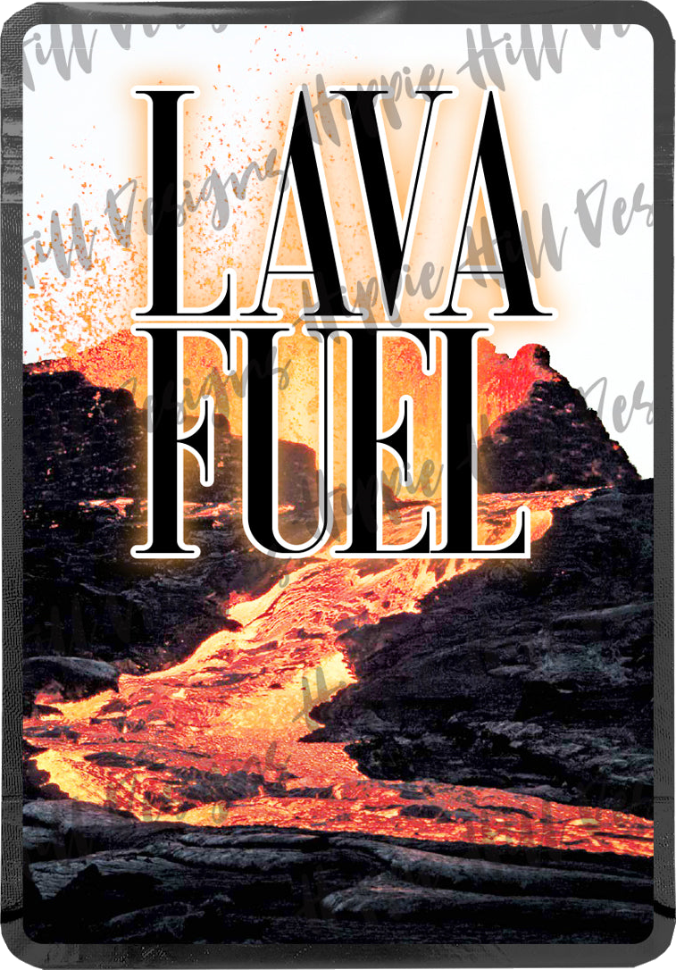 Lava Fuel custom printed mylar bag