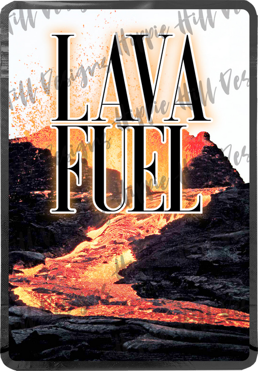 Lava Fuel custom printed mylar bag