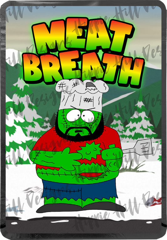 Meat Breath custom printed mylar bag
