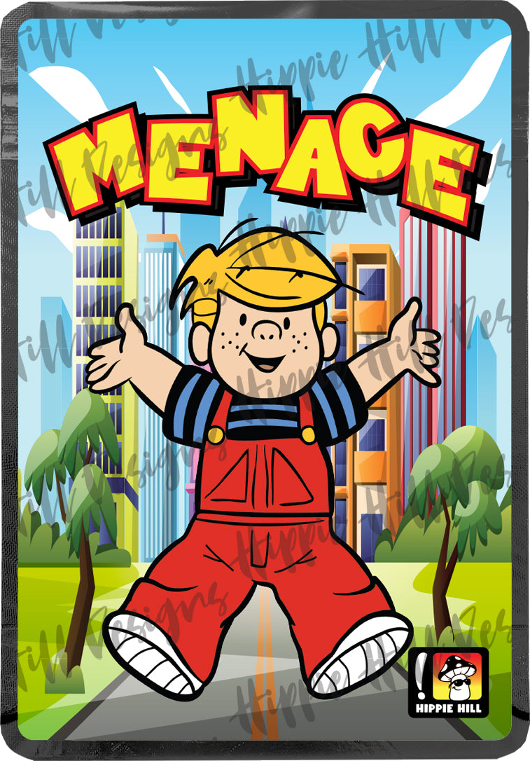 Menace custom printed mylar bag