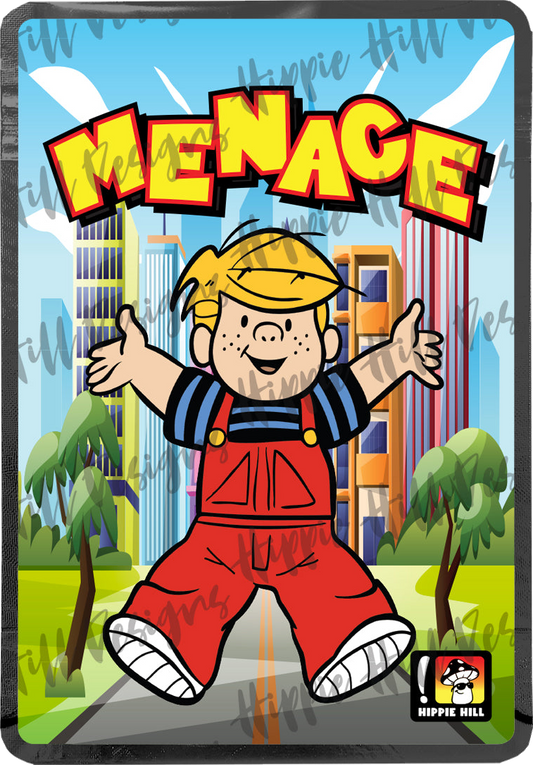 Menace custom printed mylar bag