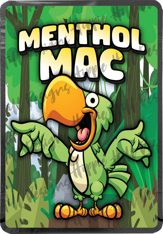 Menthol Mac custom printed mylar bag