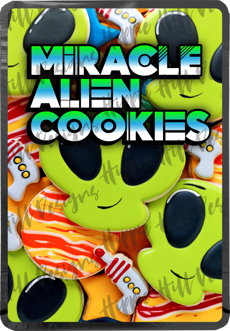 Miracle Alien Cookies custom printed mylar bag
