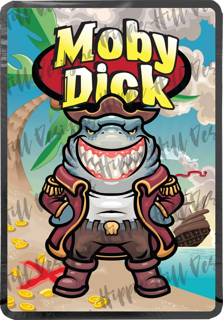 Moby Dick custom printed mylar bag