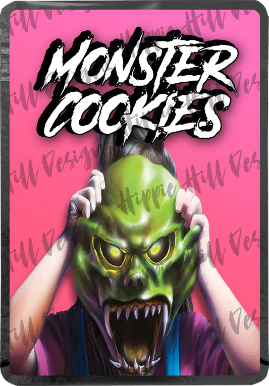 Monster Cookies custom printed mylar bag