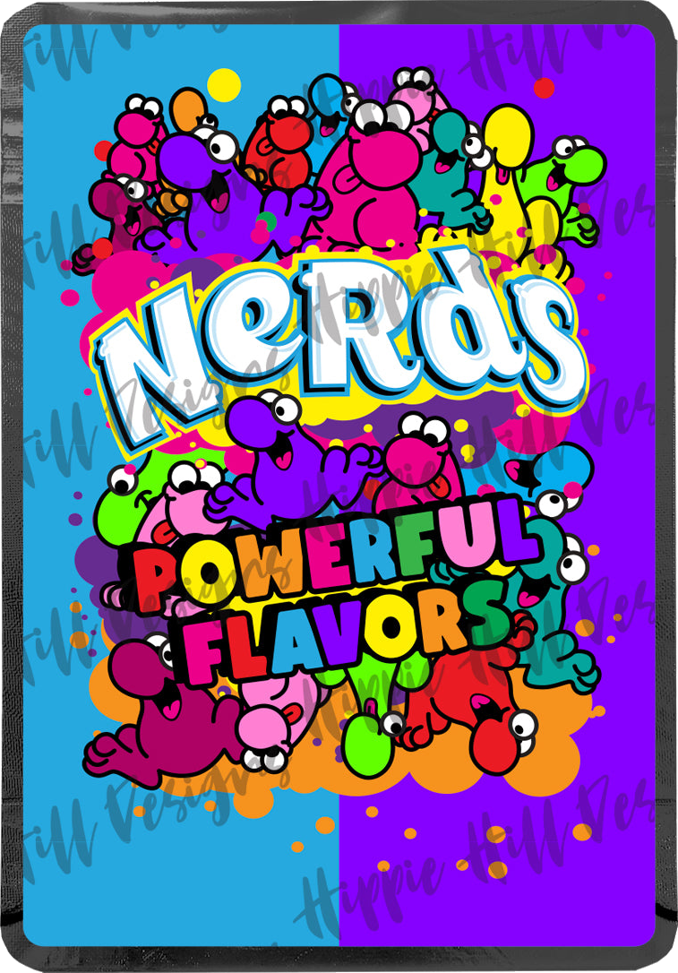 Nerds custom printed mylar bag
