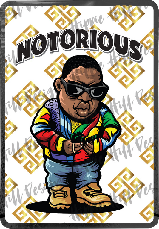 Notorious custom printed mylar bag