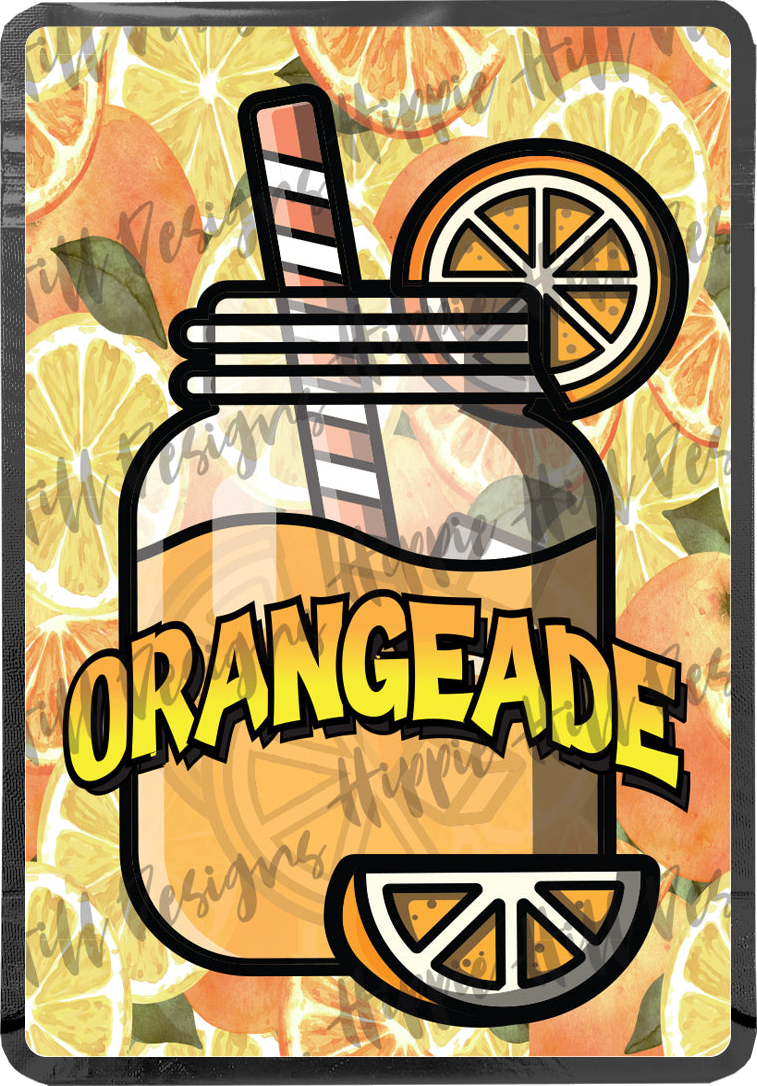 Orangeade custom printed mylar bag