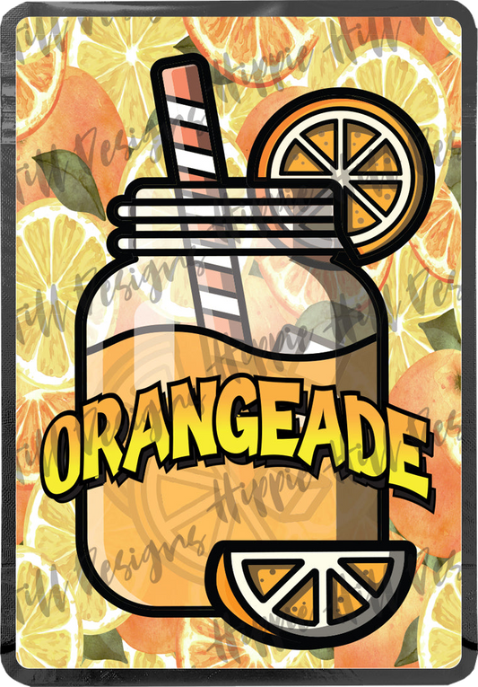 Orangeade custom printed mylar bag
