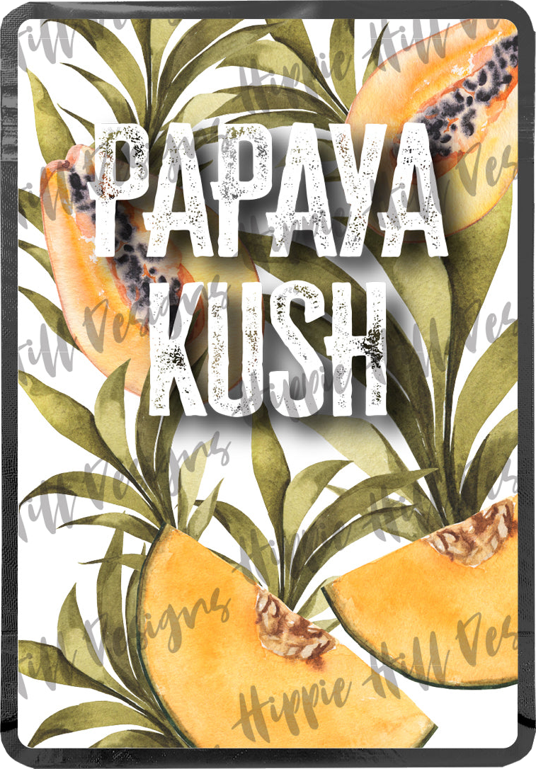 Papaya Kush custom printed mylar bag