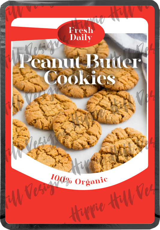 Peanut Butter Cookies custom printed mylar bag