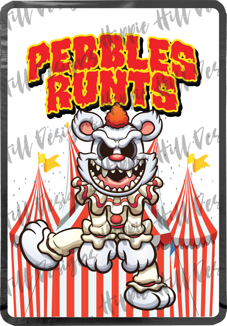 Pebbles Runts custom printed mylar bag