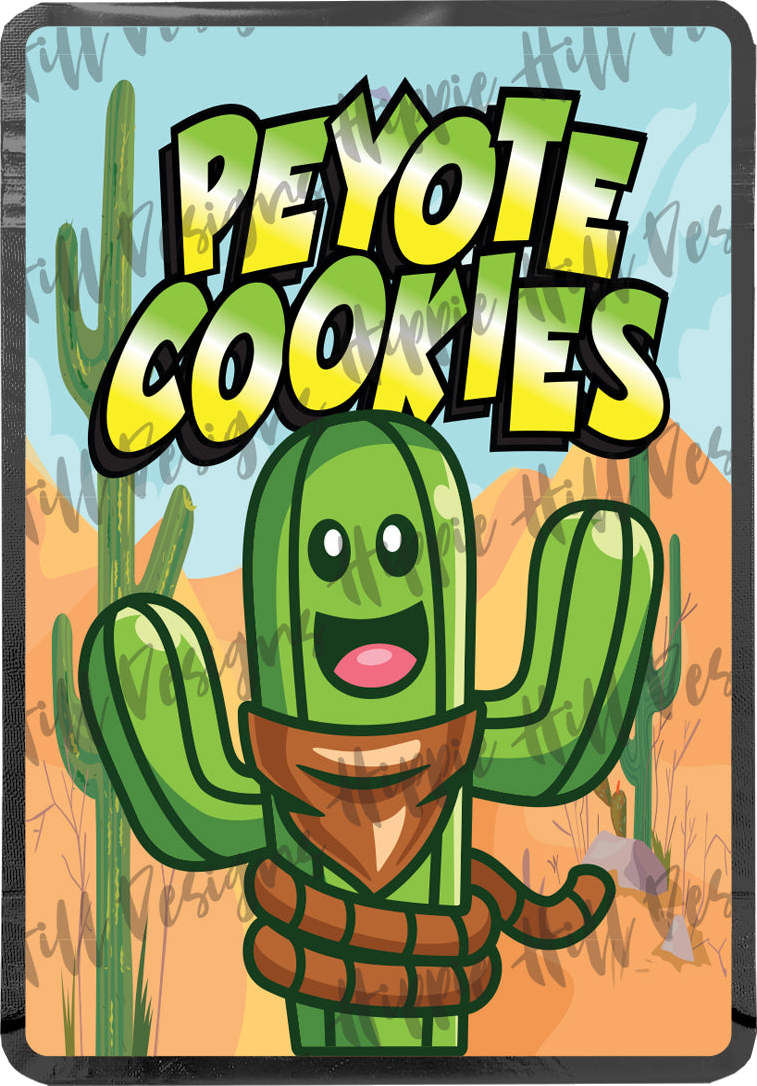 Peyote Cookies custom printed mylar bag