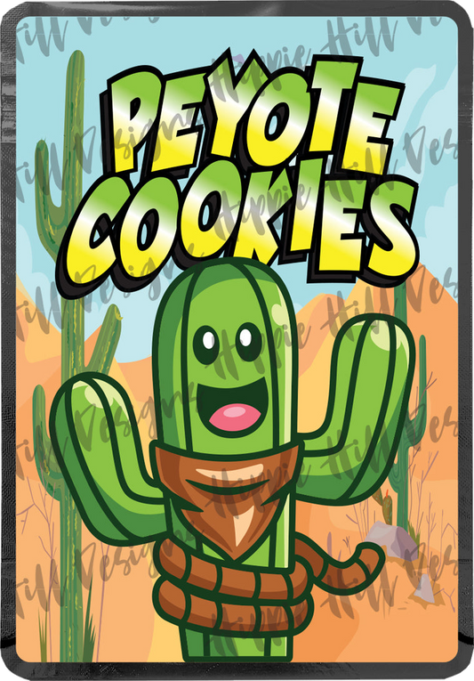 Peyote Cookies custom printed mylar bag