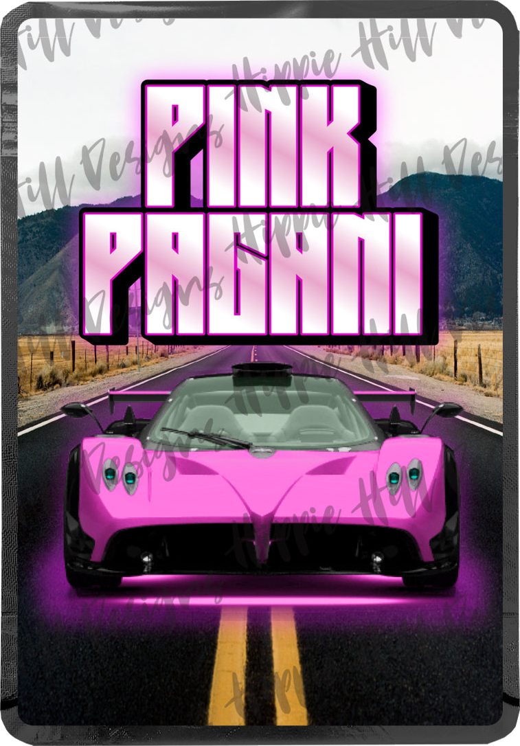 Pink Pagani custom printed mylar bag