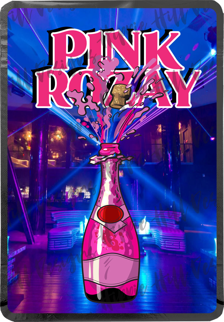 Pink Rozay custom printed mylar bag