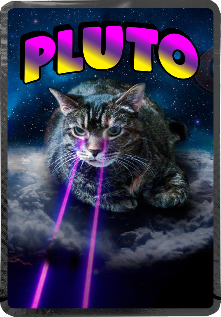 Pluto custom printed mylar bag