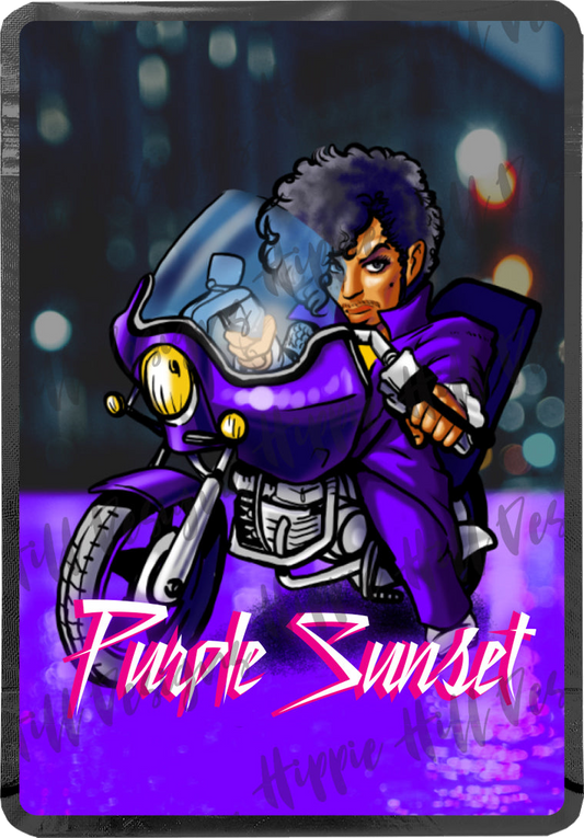 Purple Sunset custom printed mylar bag