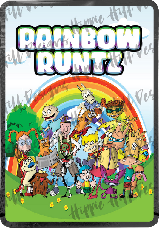 Rainbow Runts custom printed mylar bag