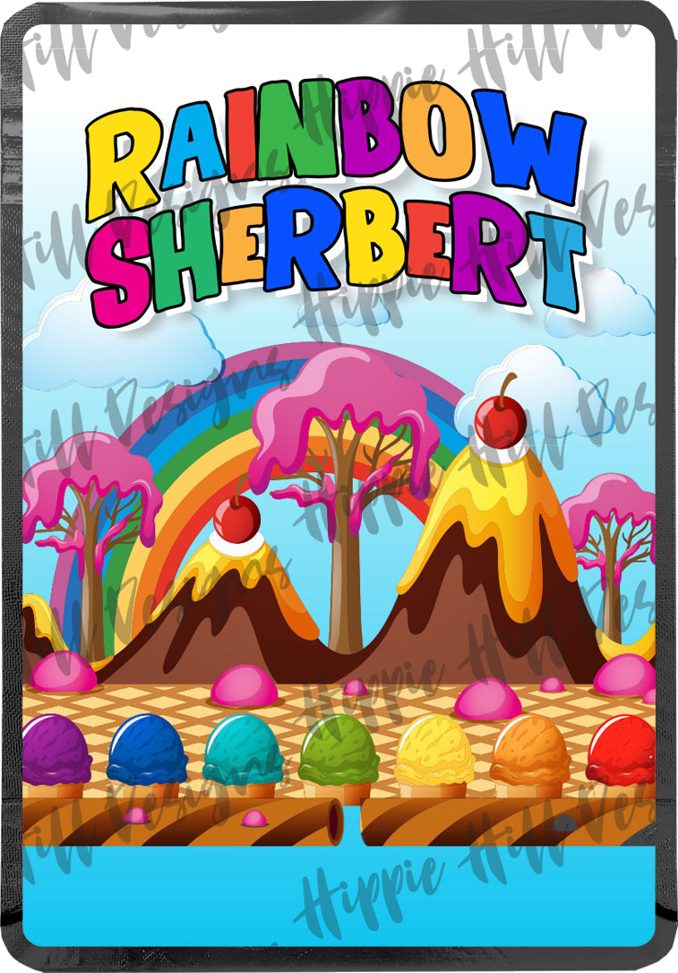 Rainbow Sherbert V2 custom printed mylar bag