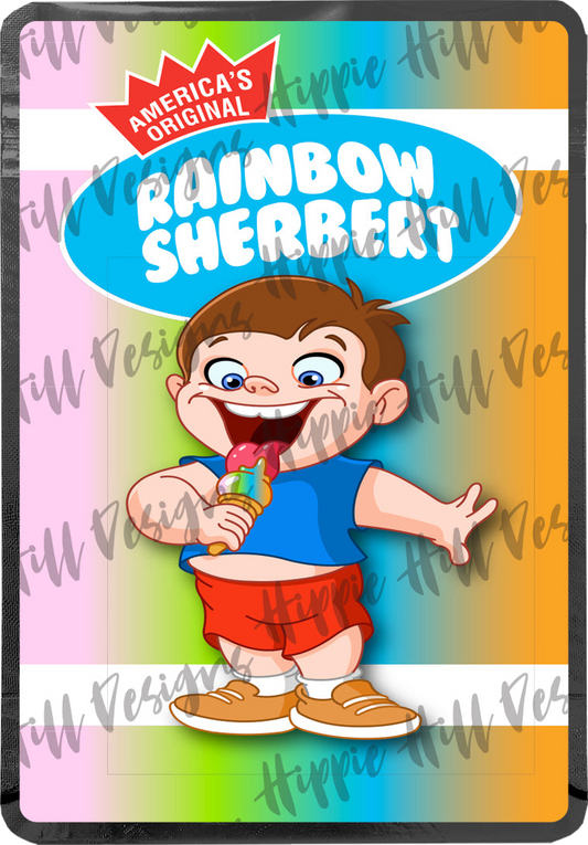 Rainbow Sherbert custom printed mylar bag
