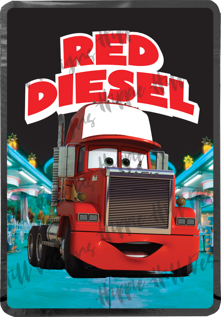 Red Diesel custom printed mylar bag