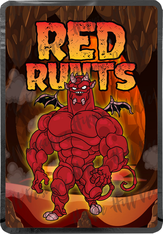 Red Runts custom printed mylar bag