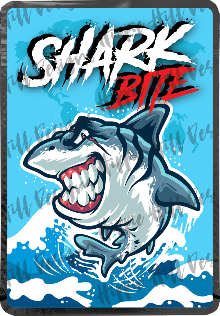 Shark Bite custom printed mylar bag