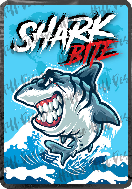 Shark Bite custom printed mylar bag