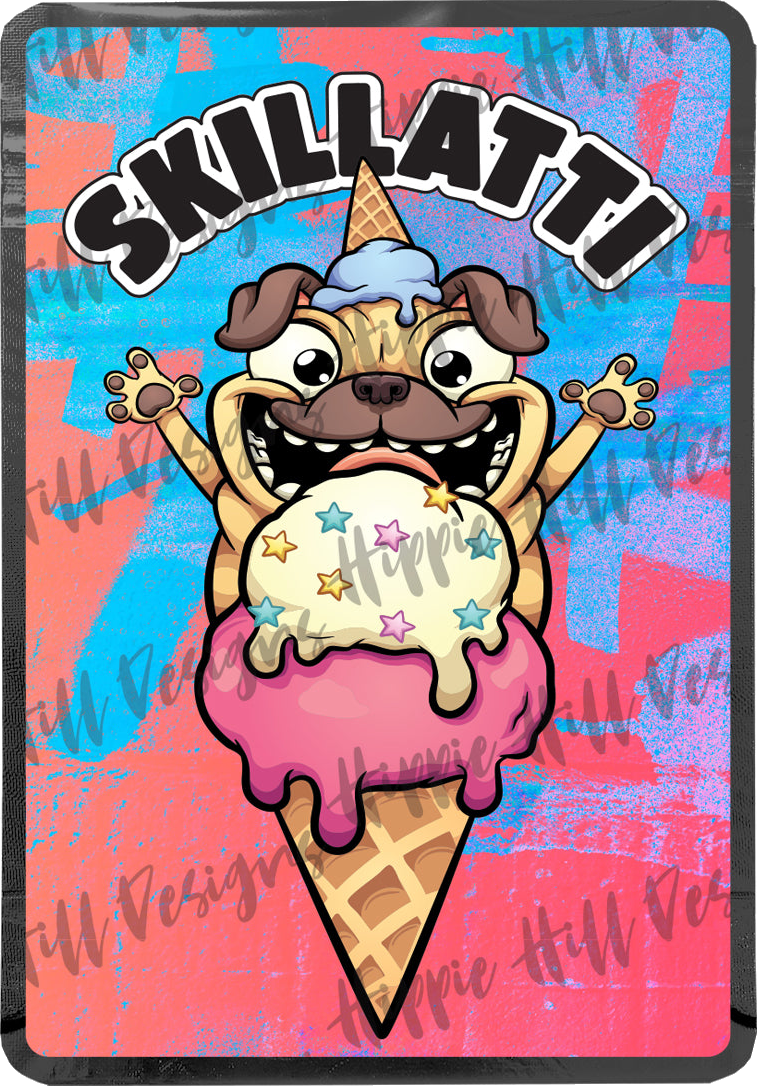 Skillatti custom printed mylar bag